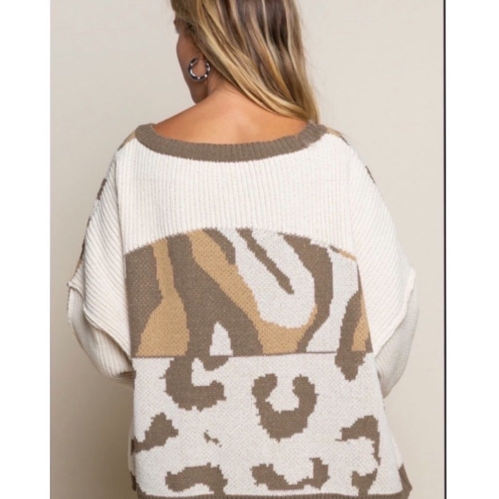 POL Comfy in Camo Oversized Cozy Pullover Sweater - Picture 6 of 9